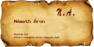 Németh Áron névjegykártya